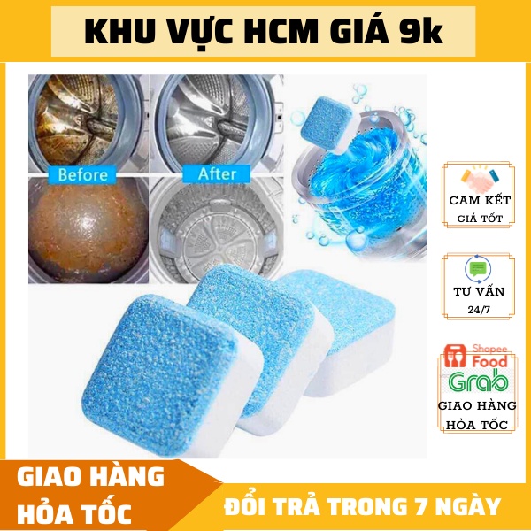 [HỎA TỐC] Hộp 12 viên vệ sinh lồng máy giặt, tẩy máy giặt cực sạch, vệ sinh máy giặt cửa ngang