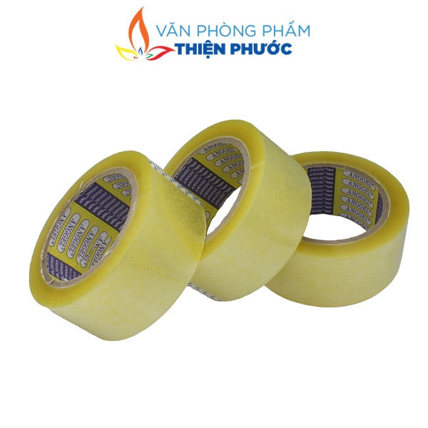 Băng keo trong 4.8cm Angles dán thùng dày 1.3kg-1.8kg-2kg độ dính 50MIC THIỆN PHƯỚC