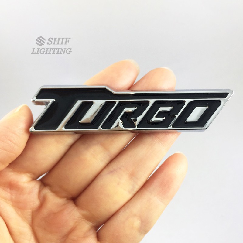 Logo kim loại &quot; turbo &quot; dán trang trí xe hơi Chevrolet Cruze