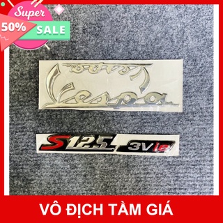 HCM- DDXM - v50 - BỘ TEM XỐP NỔI DÁN XE VESPA S125 3Vie