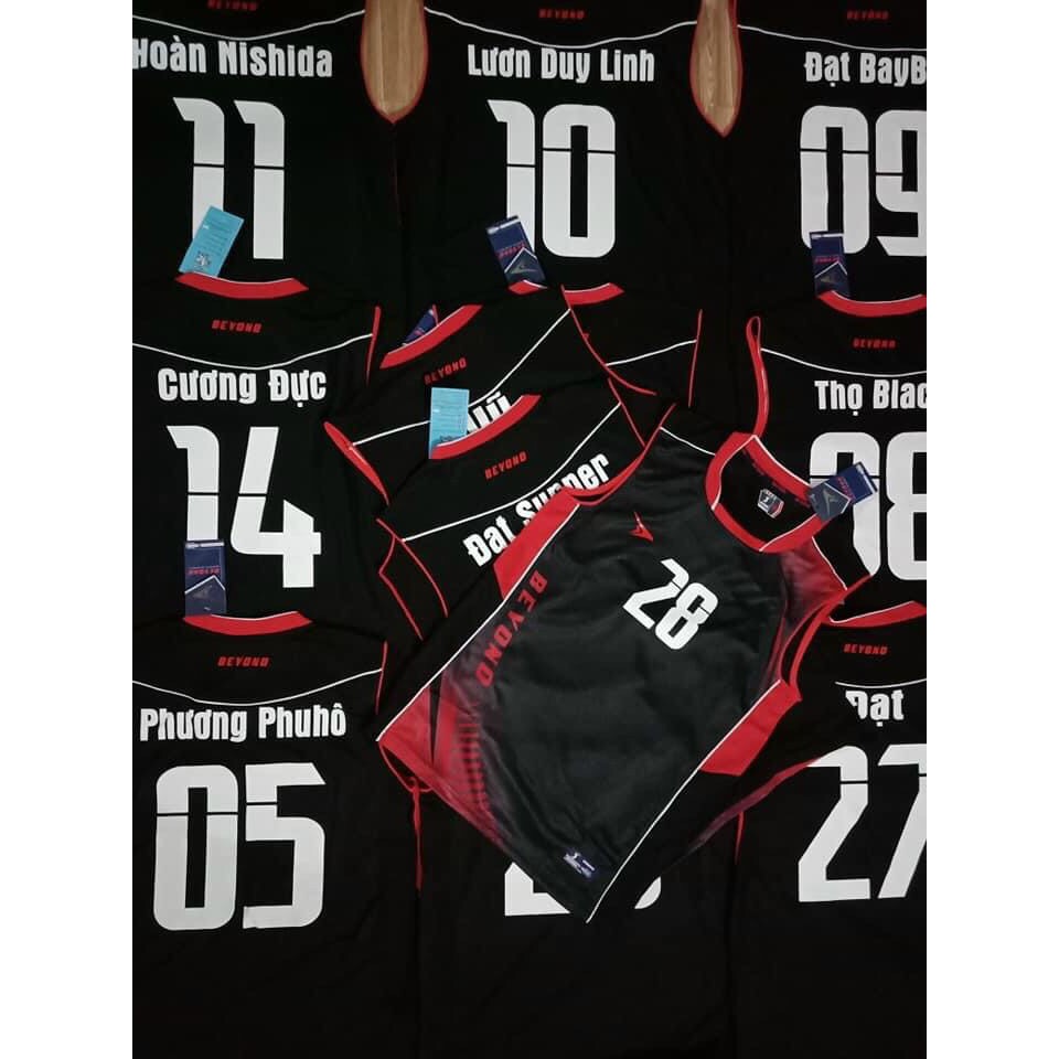 Bộ bóng chuyền nữ sát nách Beyono màu đen