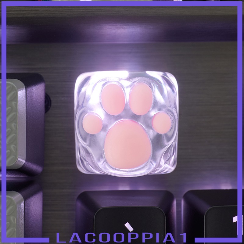 [LACOOPPIA1] Transparent Cat Paw Keycaps Machinery Keyboard keycaps Base for Game Players