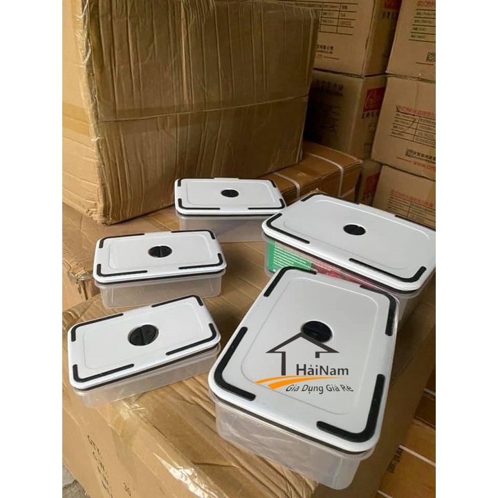 {FREESHIP} Hộp đựng thực phẩm đồ ăn để tủ lạnh, hộp đựng thức ăn hình chữ nhật, chất liệu nhựa cao cấp