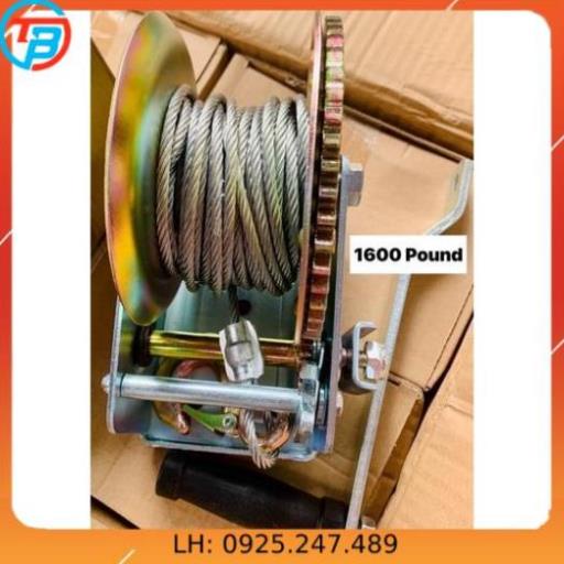 Tời Quay Tay 450kg đến 1 tấn cáp thép Thái Bình Vina