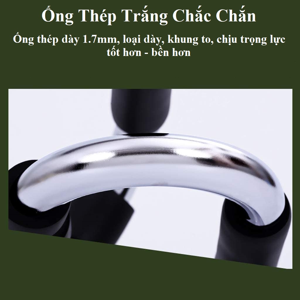 Dụng Cụ Hít Đất mi01 – Dụng Cụ Chống Đẩy Cầm Tay Bằng Thép Cứng Tập Thể Thao Gym Hãng Amalife