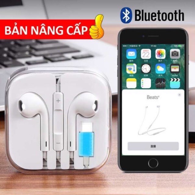 Tai Nghe iPhone 7/7Plus/8/8Plus/X Tự Động Kết nối Bluetooth [TẶNG KÈM DÂY QUẤN]