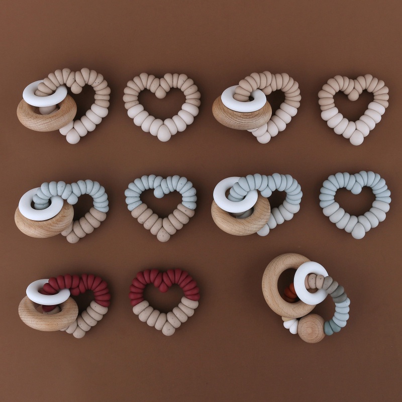 Đồ Chơi Vòng Tay Ngậm Mọc Răng Bằng Silicone Dành Cho Bé Sơ Sinh