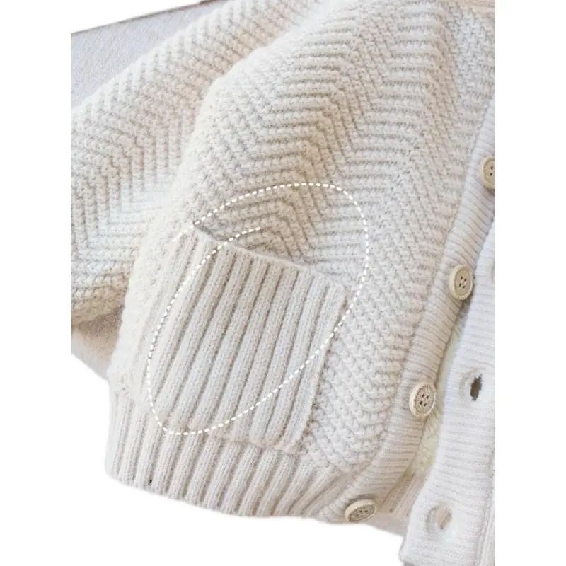 Áo khoác len lót lông 2 màu dày đẹp cho bé Phong Cách Thời Trang Thu Đông Mới 2022