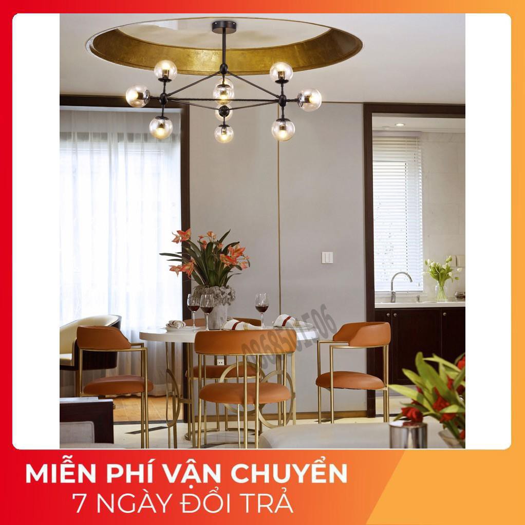 *Bảo hành 12 tháng*Đèn Chùm Phân Tử Ondric 10 bóng - Decor lighting, chùm ý 10 bóng dạng phân tử trang trí phòng khách