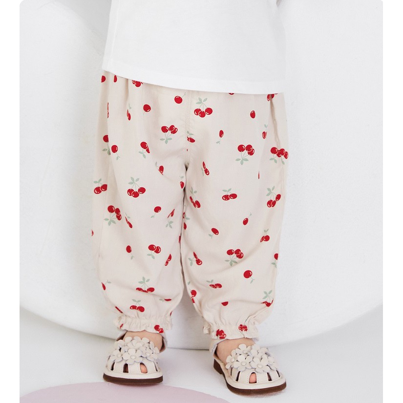 (0-3 tuổi) Quần dài bé gái hoạ tiết hoa quả hãng BALABALA 200221108004003