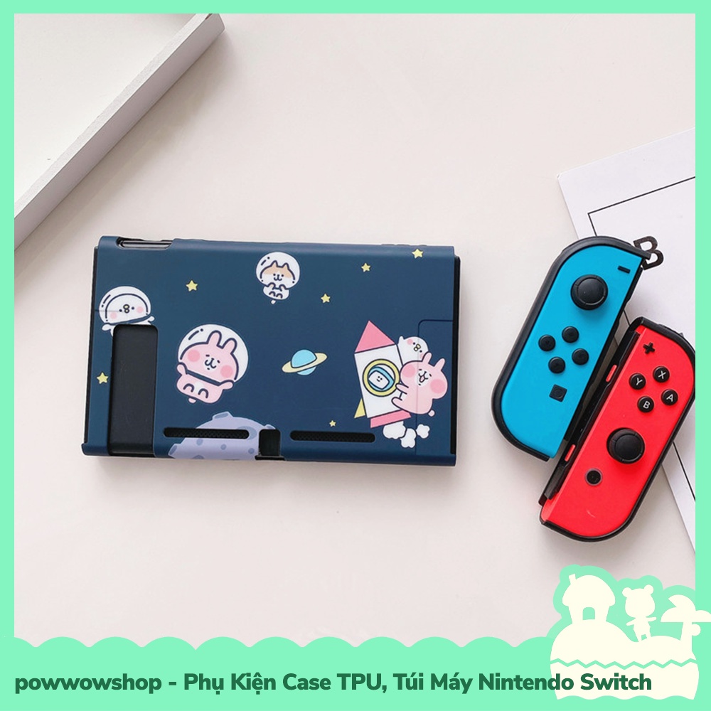 [Sẵn VN - Hỏa Tốc] Set Phụ Kiện Case Ốp ABS Gắn Dock, Túi Đựng Máy Cho Máy Game Cầm Tay Nintendo Switch Rabbit Moon