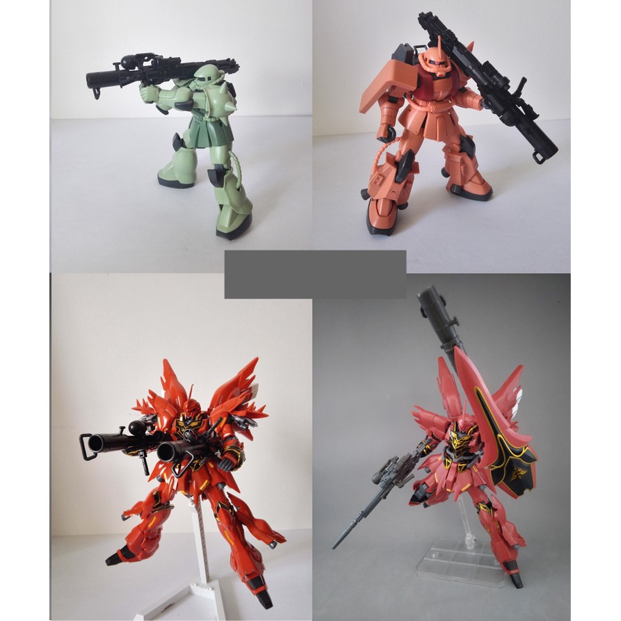 Phụ kiện Mô hình nhựa MG RG hg Bazooka x2 cho Sazabi Sinanju (SP KO KHÔNG KÈM GUNDAM)