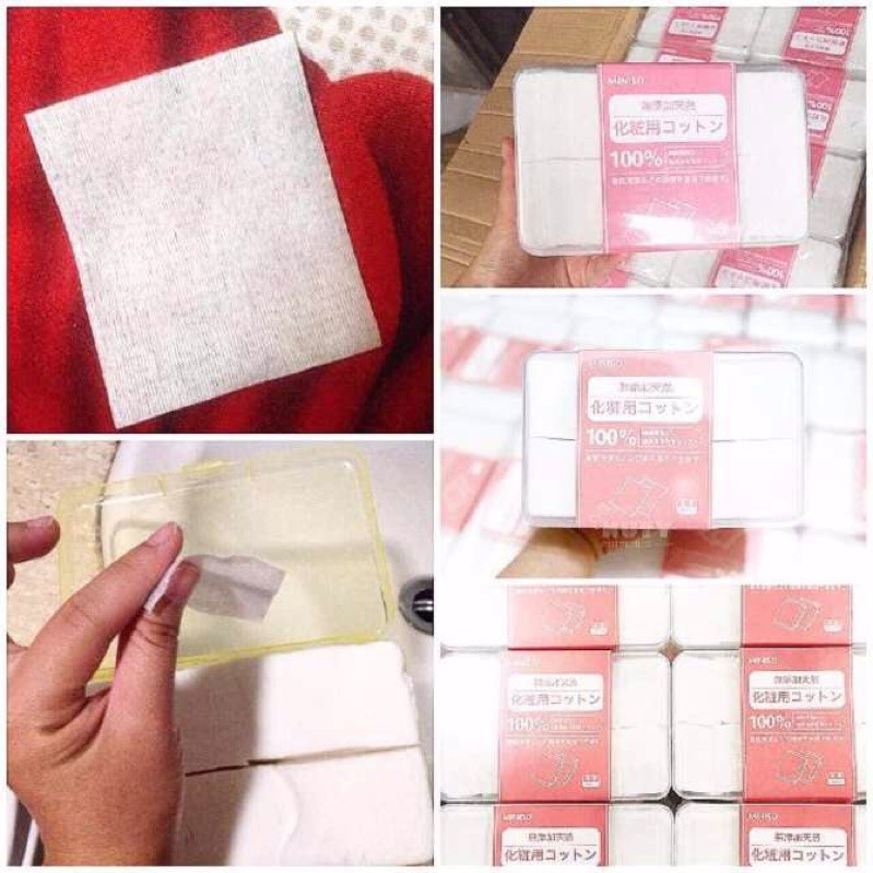BÔNG TẨY TRANG MINISO 180 MIẾNG VÀ 1000 MIẾNG