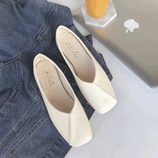 [ORDER] - Giày mũi vuông vạt chéo