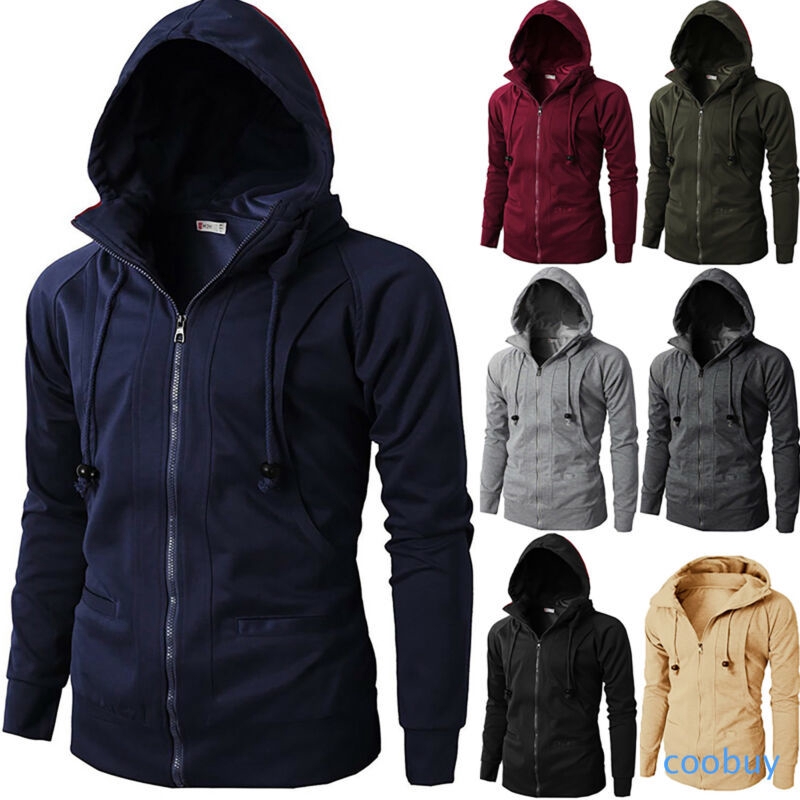 Áo Khoác Hoodie Thể Thao Màu Trơn Cho Nam | BigBuy360 - bigbuy360.vn