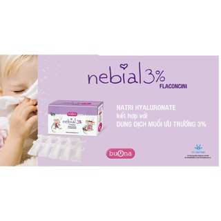 Dung dịch nhỏ mũi Nebial 3% Flaconcini (hộp 20 ống)