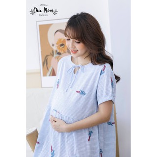 VÁY BẦU BBD, THÊU CÀNH LÁ