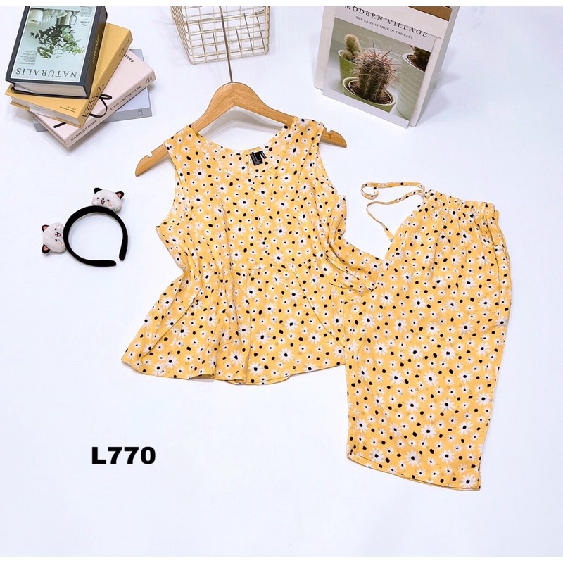 Bộ Lửng Babydoll Tole Lanh VNXK