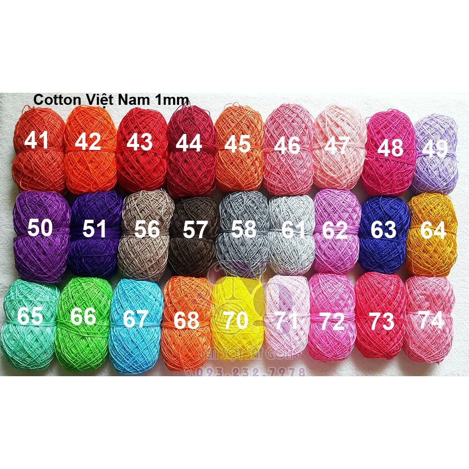 Bảng màu 3 Cotton Việt Nam 1mm