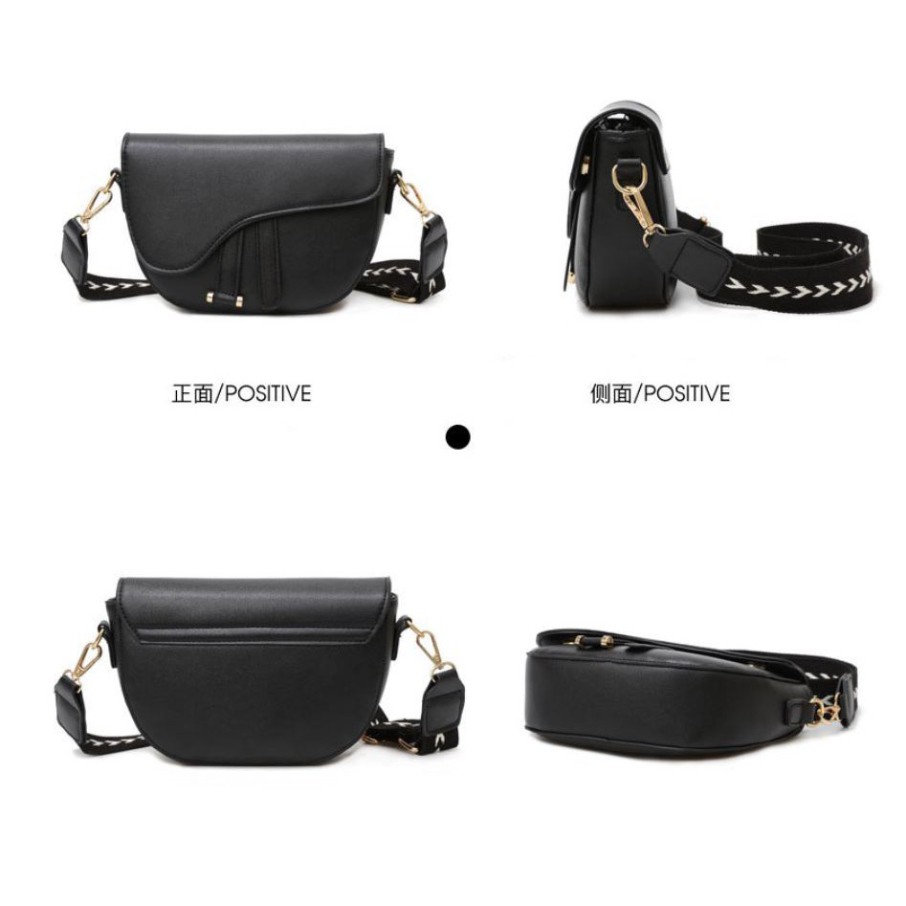 Túi xách nữ, túi đeo chéo hình yên ngựa thời trang cá tính dây đeo bản to DC10 - Túi xách Chip Xinh | BigBuy360 - bigbuy360.vn