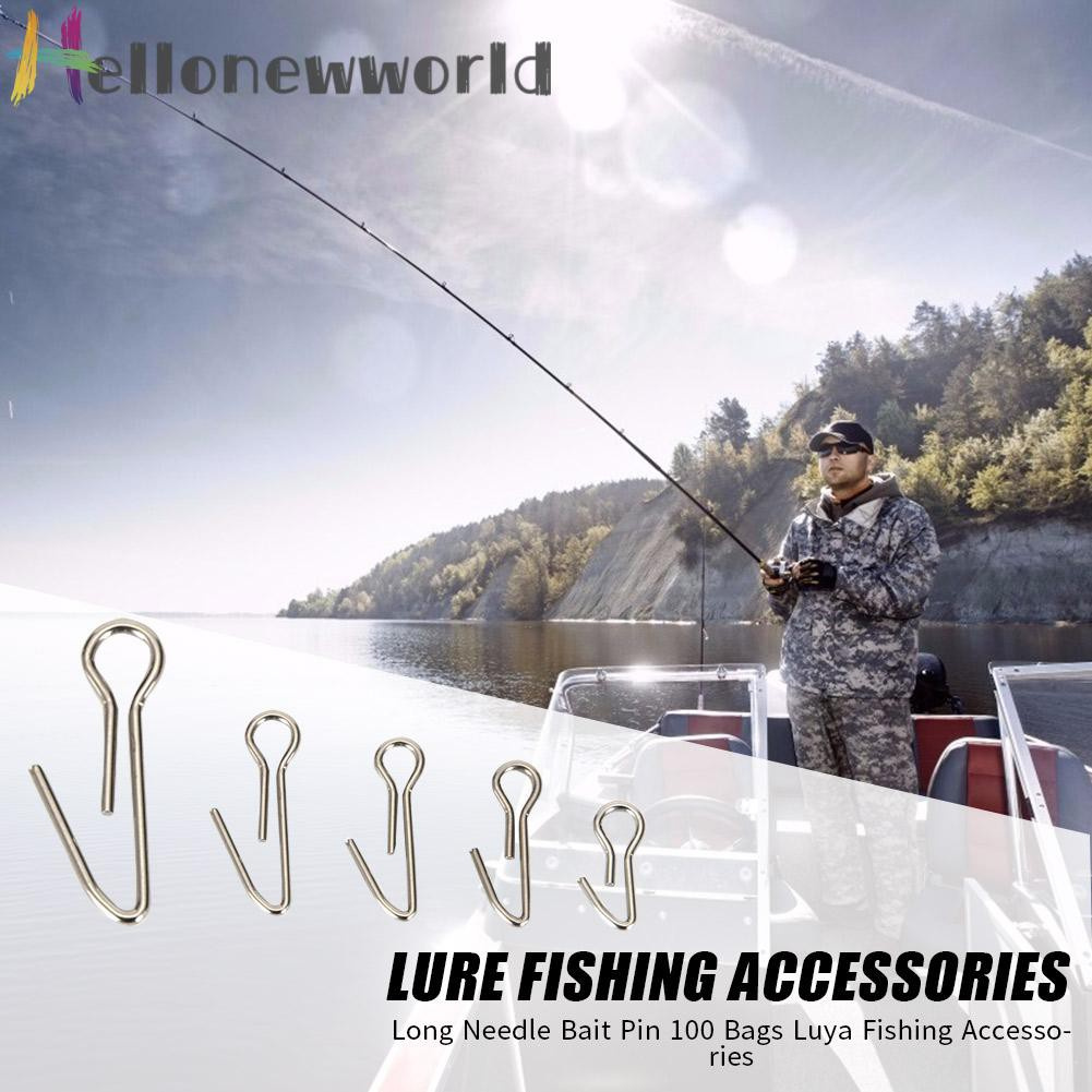 Hellonewworld 100pcs Fishing Hook Connecting Pins Fixed Lock Assist Soft Bait Gear Tackle