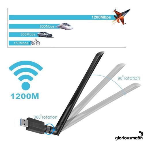 Bộ chuyển đổi Wifi không dây ooo-1200mbps AC1200 2 băng tần 5Ghz USB 3.0 | BigBuy360 - bigbuy360.vn