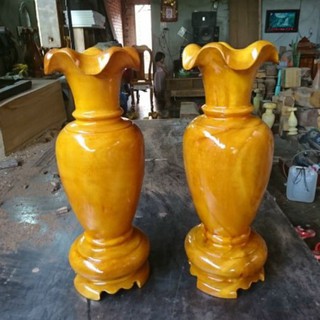 cặp lục bình gỗ mít cao 41x14 cm