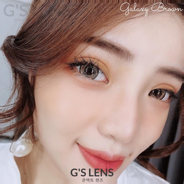 Lens Mắt Kính Áp Tròng Galaxy Gray Brown Green Blue Violet Pink Giãn Vừa Size M