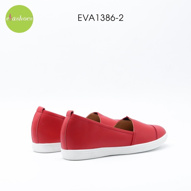 Giày Slipon Độn Đế Viền Chỉ Khâu Da Tổng Hợp 3cm Evashoes - Eva1386-2