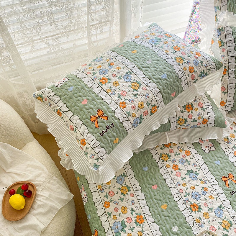 Vỏ gối đôi phong cách Hàn Quốc lãng mạn kích thước 48x74cm