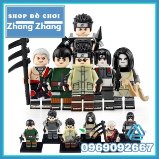 Xếp hình mô hình Naruto Sai - Hidan - Sarutobi Hiruzen - Orochimaru - Rock Lee - Aburame Shino Minifigures KDL803