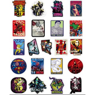 Set 100 tem dán - Marvel