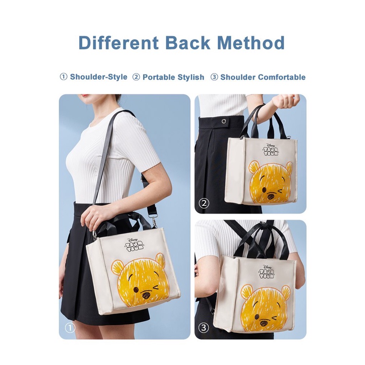 Túi đựng đồ dùng cỡ lớn có móc treo xe đẩy em bé in hình chuột Mickey