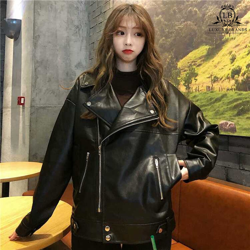 ✨HOT✨ ÁO KHOÁC DA NỮ OVERSIZE CHẤT MỀM DÁNG RỘNG THỜI TRANG THU ĐÔNG ULZZANG HÀN QUỐC | BigBuy360 - bigbuy360.vn
