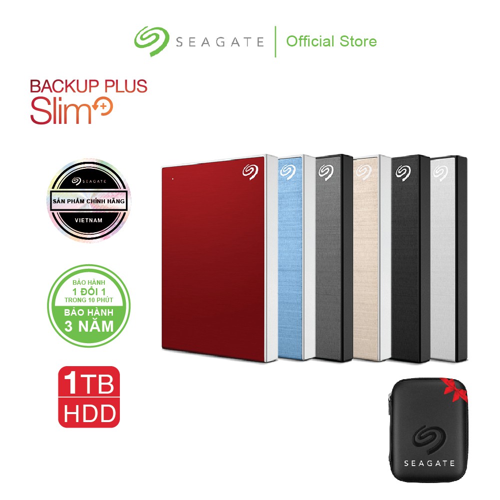 Ổ Cứng Di Động Seagate Backup Plus Slim 1TB_USB 3.0 (Giá Khai Trương)