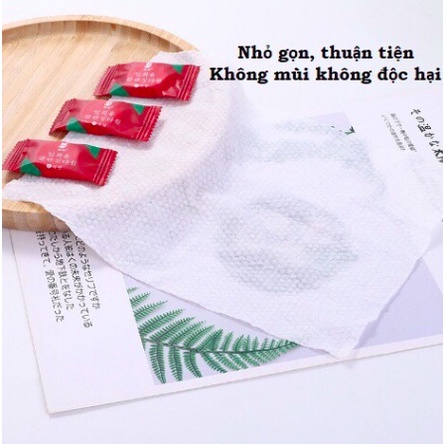 Túi 20 khăn giấy nén Hàn Quốc, dạng viên kẹo dùng 1 lần