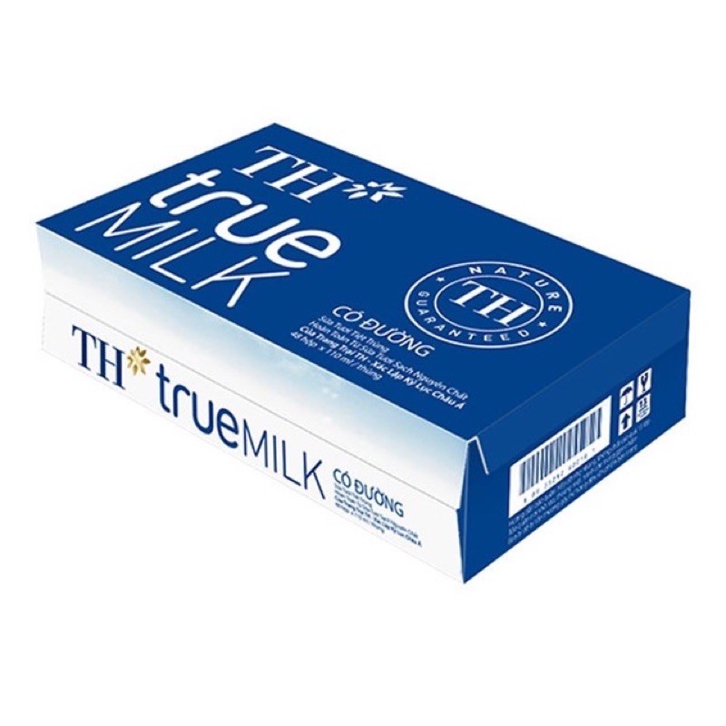 Lốc 4 hộp Sữa tươi tiệt trùng TH true milk ít đường/ có đường hộp 110ml