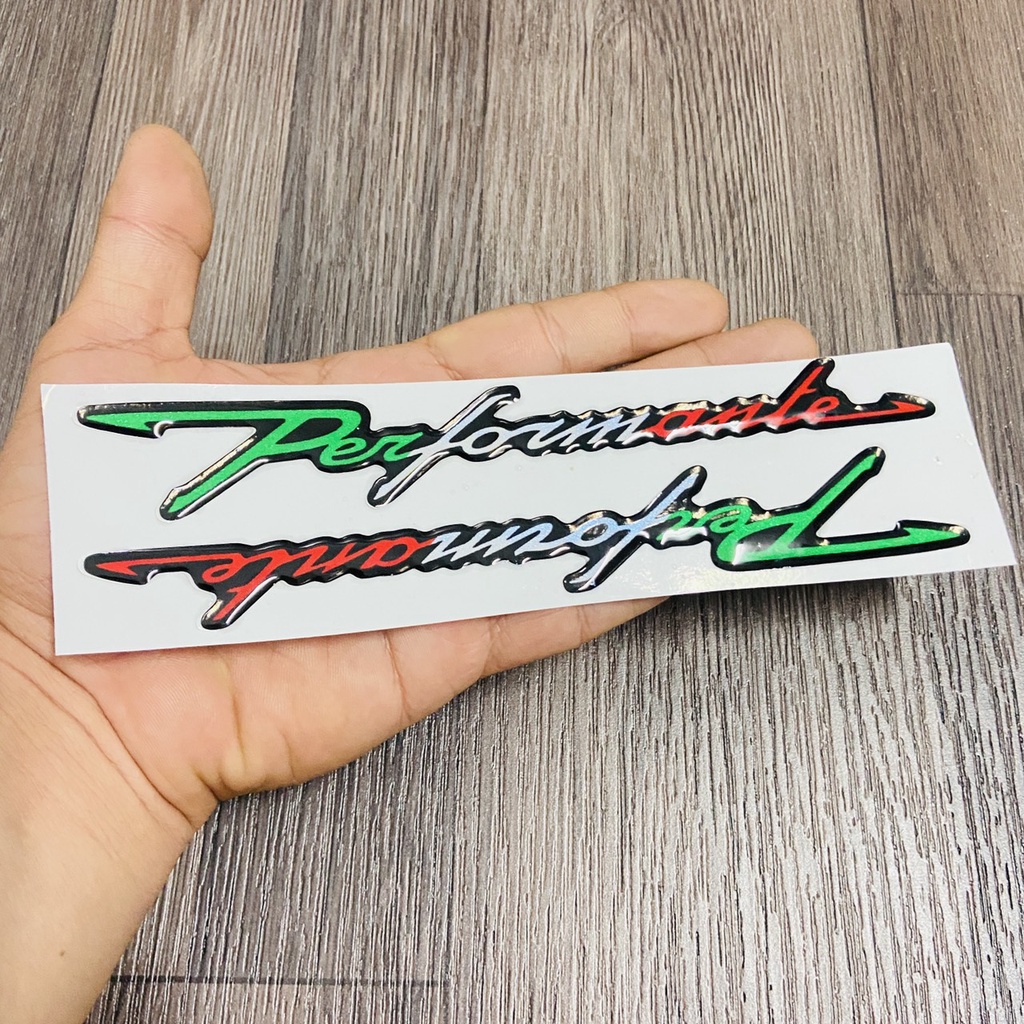 (Mới về) Bộ sưu tập tem nỗi phũ nhựa trong chữ PERFORMANTE dán trang trí x máy siêu CHẤT