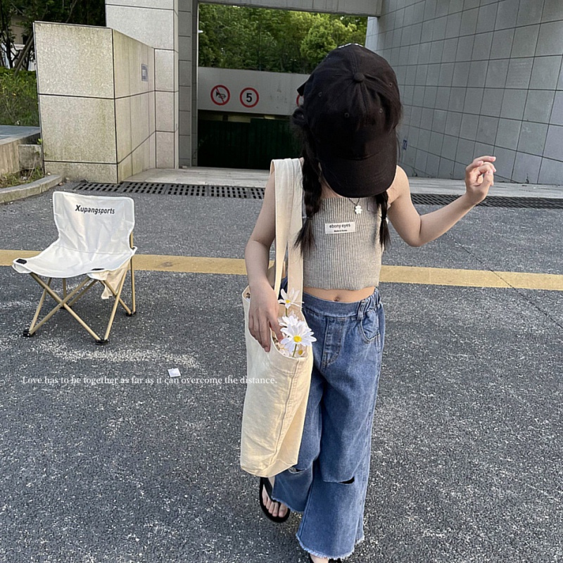 Áo Hai Dây Thời Trang Mùa Hè Hàn Quốc Cho Bé Gái