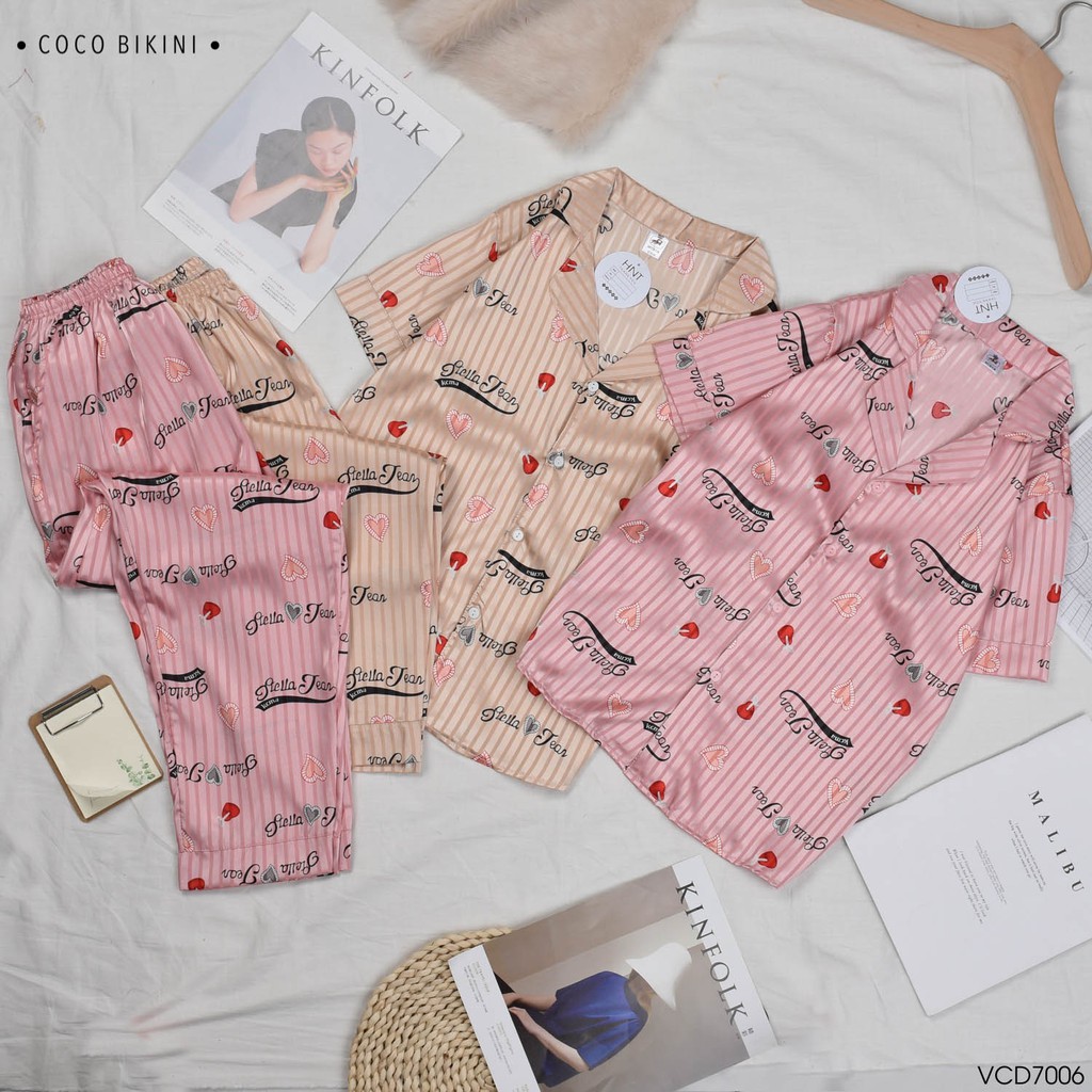 𝑪𝑶𝑪𝑶 𝑩𝑰𝑲𝑰𝑵𝑰 Bộ Đồ Ngủ - Đồ Mặc Nhà Lụa Gấm ( VCD7006 ) | BigBuy360 - bigbuy360.vn