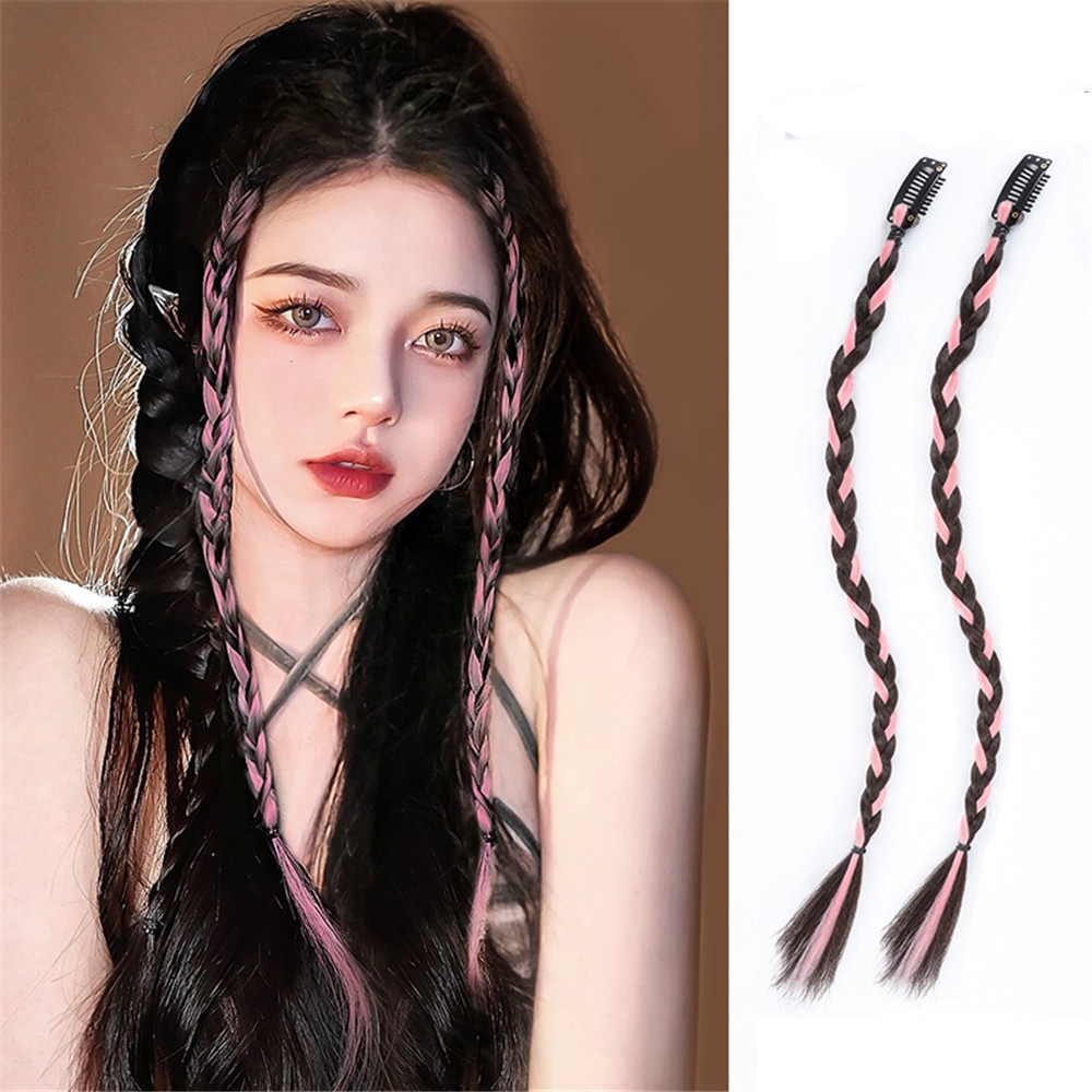1 Thẻ Tóc Giả Thắt Bím Đuôi Ngựa Gia Vị Ngọt Ngào Xinh Xắn Cho Nữ
