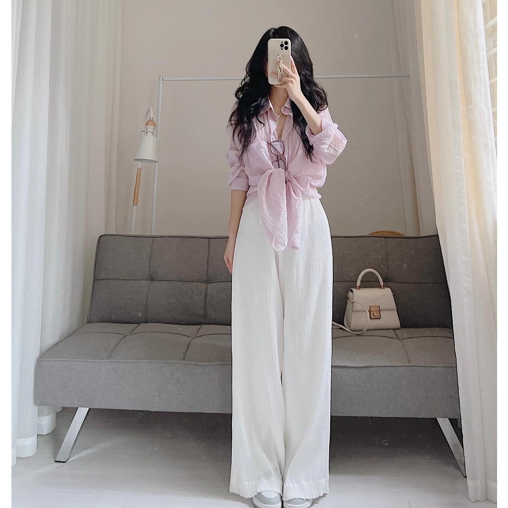 Sơ mi mỏng tone pastel xinh xắn