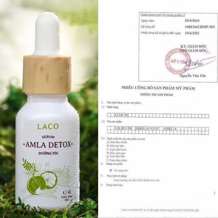 Bộ dầu gội Amla Detox - Dầu xả Amla Detox - Serum dưỡng tóc Amla Detox - Xịt dưỡng tóc Amla Detox Laco