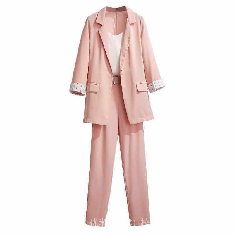 Small suit three-piece women's suit summer 2022 new western style Korean style elegant casual professional suit