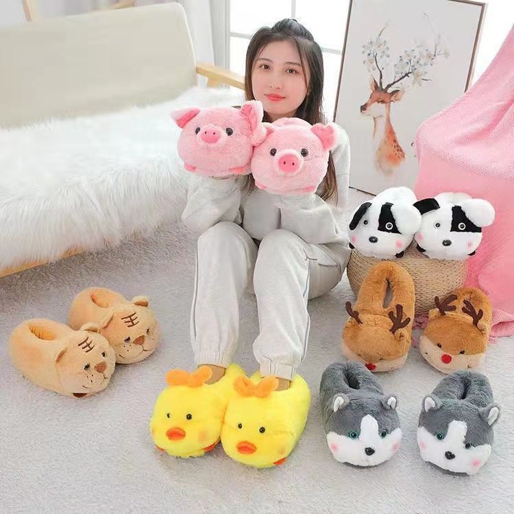 Dép Bông Thiết Kế Họa Tiết Hình Vịt Con Cute Dành Cho Nam Nữ 2022