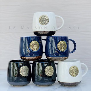 Ly sứ Starbucks Mermaid đủ màu , logo mạ đồng cao cấp - Lamaisonde1991