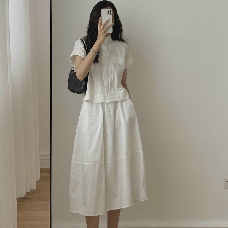 Áo sơ mi kiểu cổ trụ ngắn tay NH00088