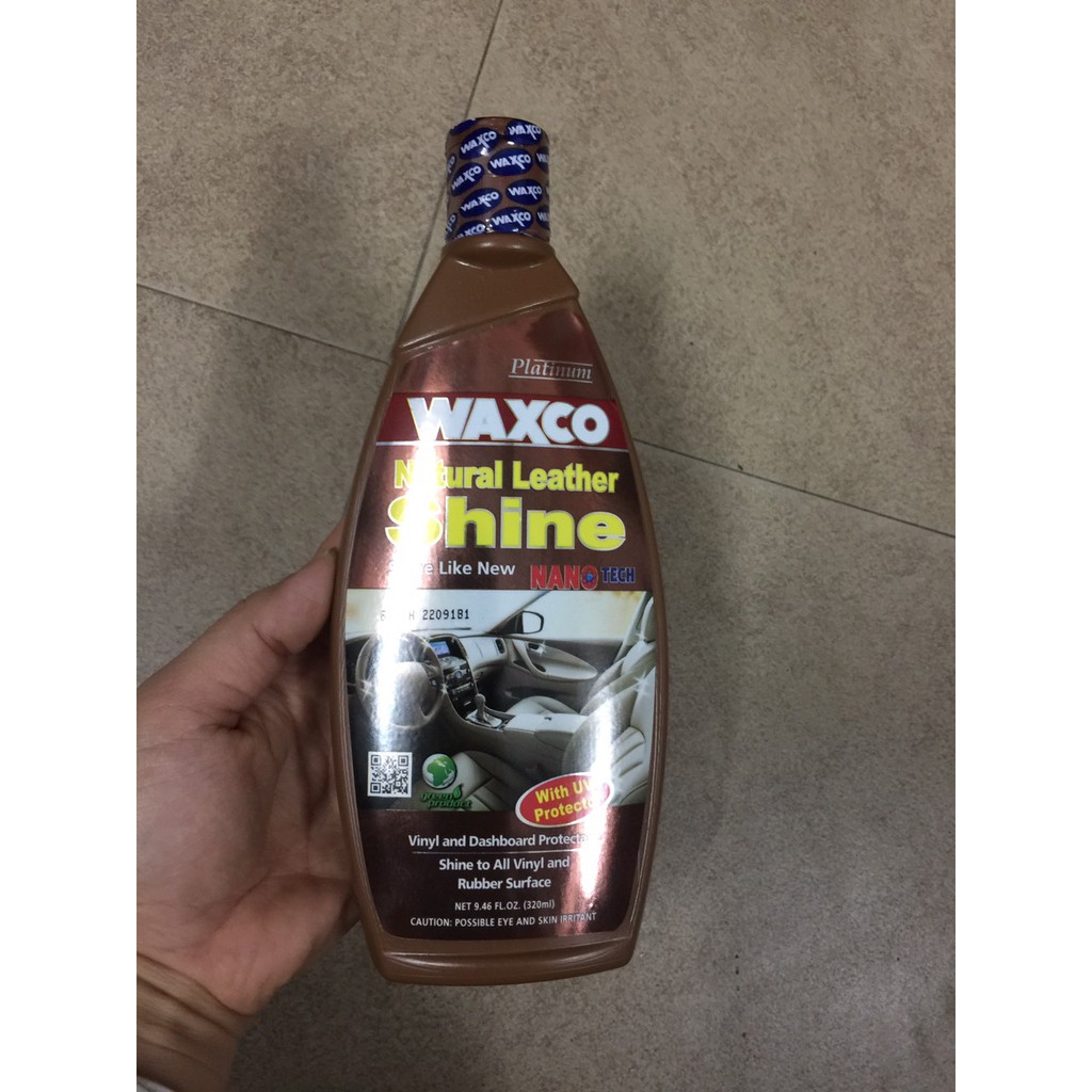 Dung dịch dưỡng ghế da, sofa Waxco 320ml cao cấp hàng Malaisia