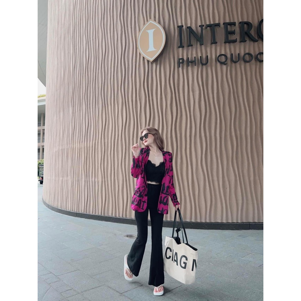 Áo blazer vest họa tiết chữ dáng thụng siêu hot TH279 | BigBuy360 - bigbuy360.vn