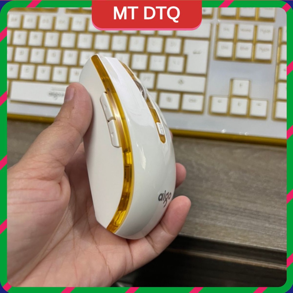 Bộ phím chuột văn phòng không dây aigo thuận tiện sử dụng màu sắc đẹp trẻ trung